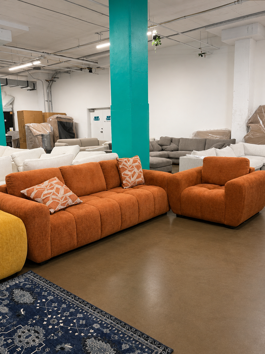 The Orange Tease Sofa & Chair Set