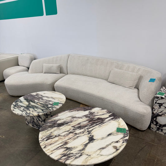 The Reya Curved Sectional - Pearl