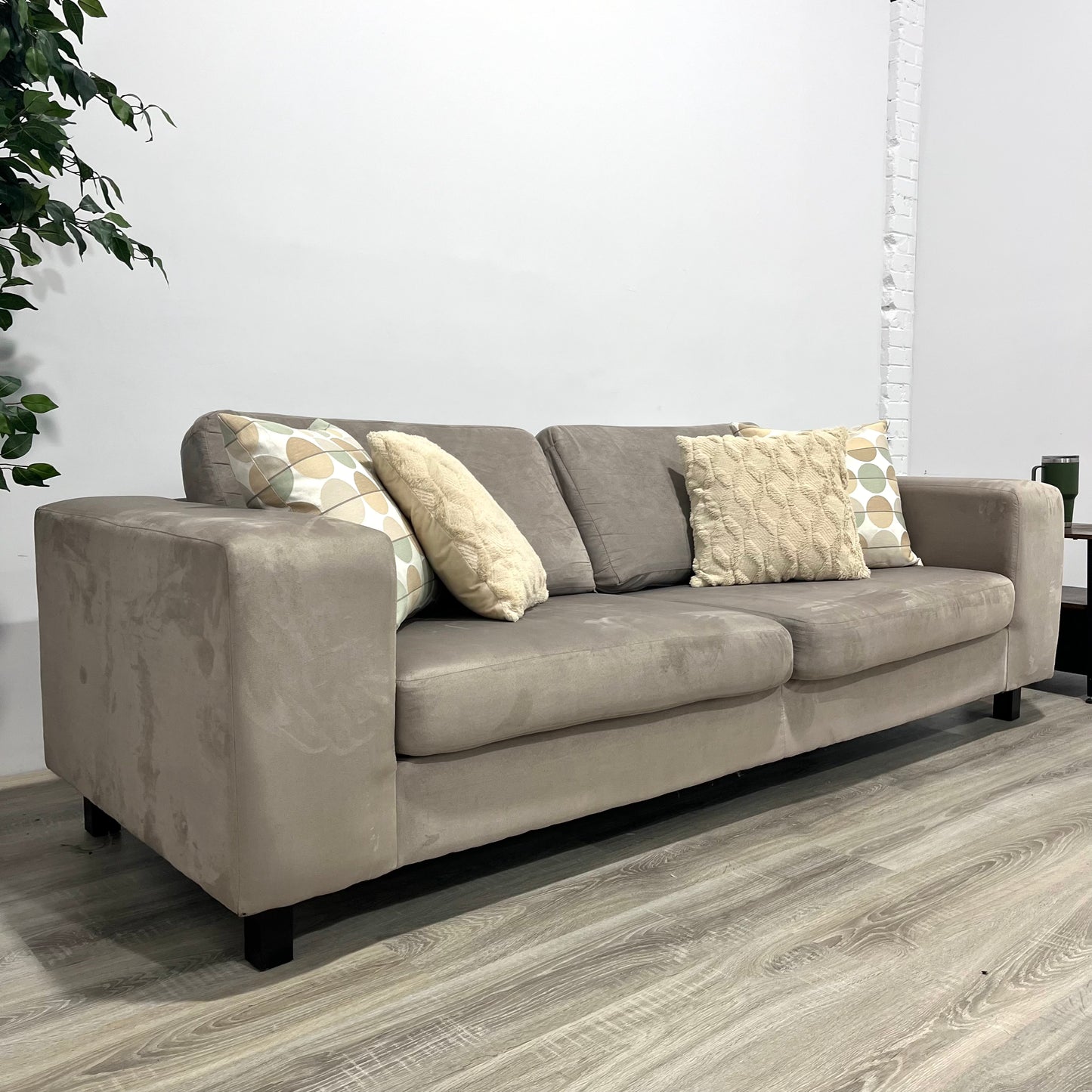 EQ3 Suede-Like Loveseat