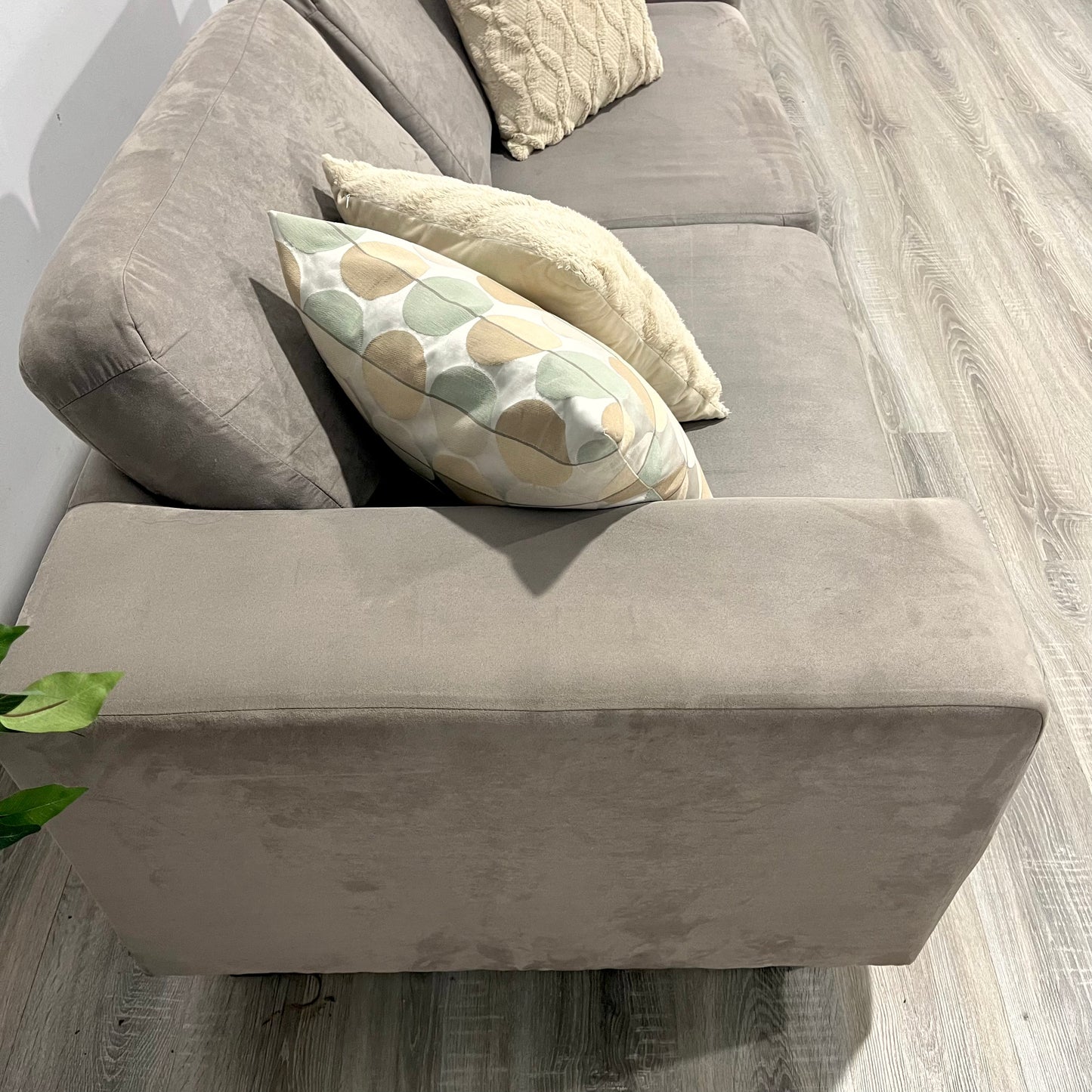EQ3 Suede-Like Loveseat