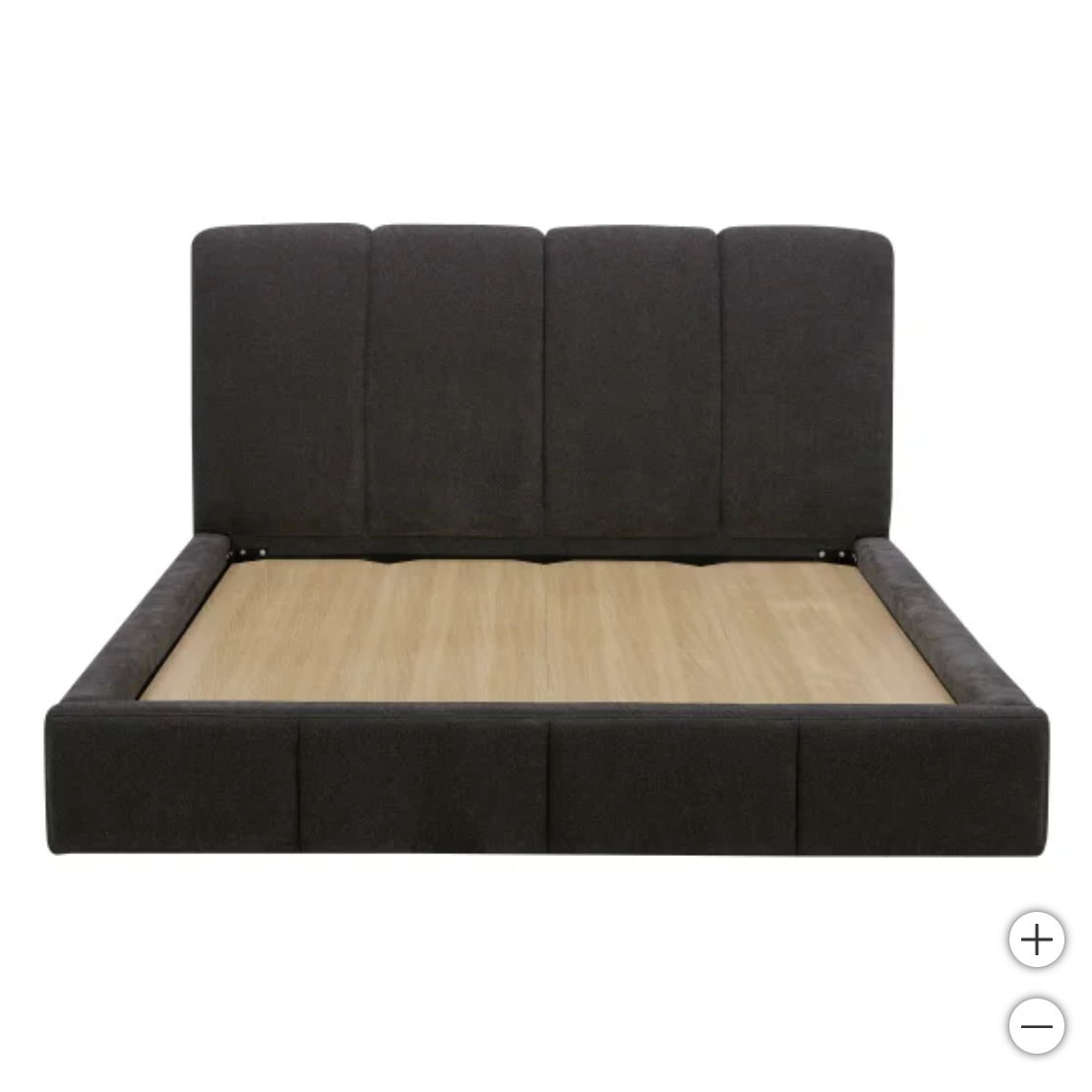 The Dark Grey Zane King Bed Frame