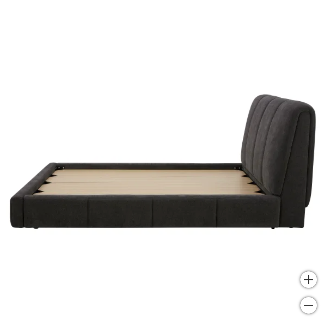 The Dark Grey Zane King Bed Frame