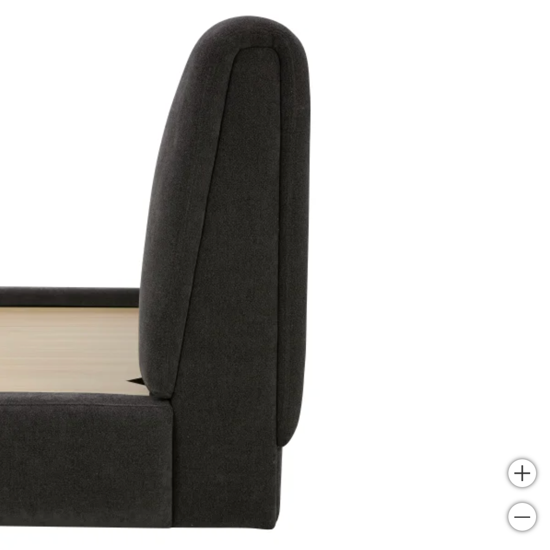 The Dark Grey Zane King Bed Frame