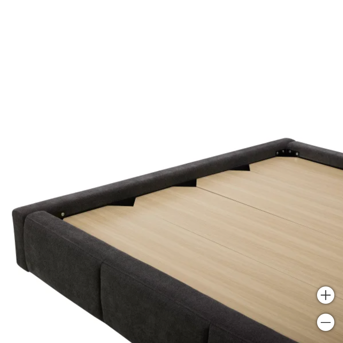 The Dark Grey Zane King Bed Frame