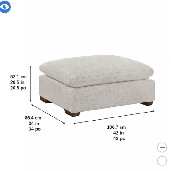 The Beige Lowell Ottoman