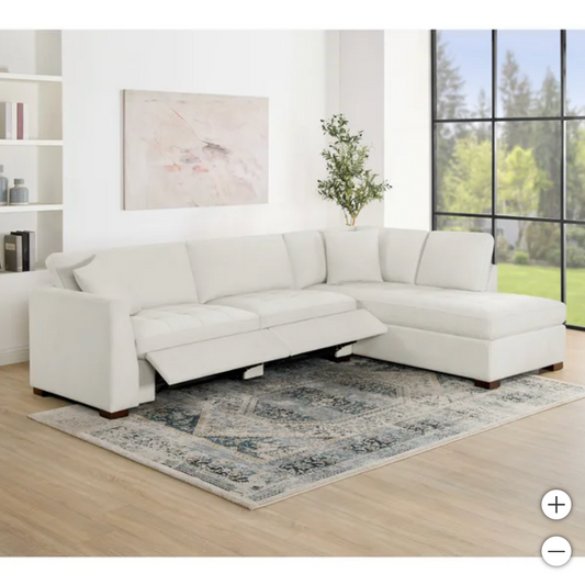 The Cream Right-Facing Reclining Miles