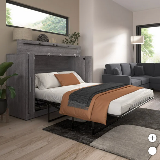 The Allure Queen Cabinet Bed with Mattress