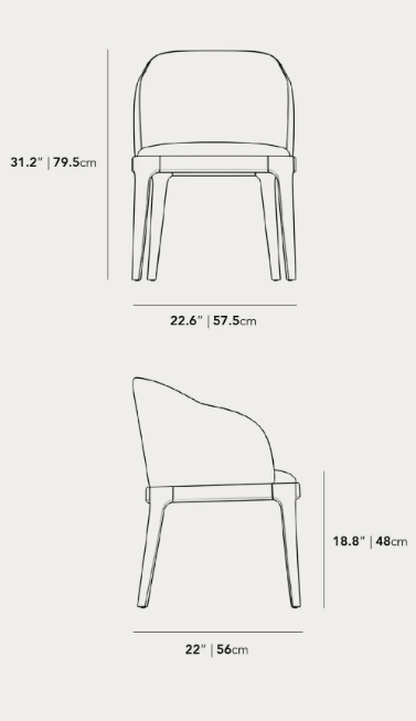 The Aubrey Armchair - Eggshell