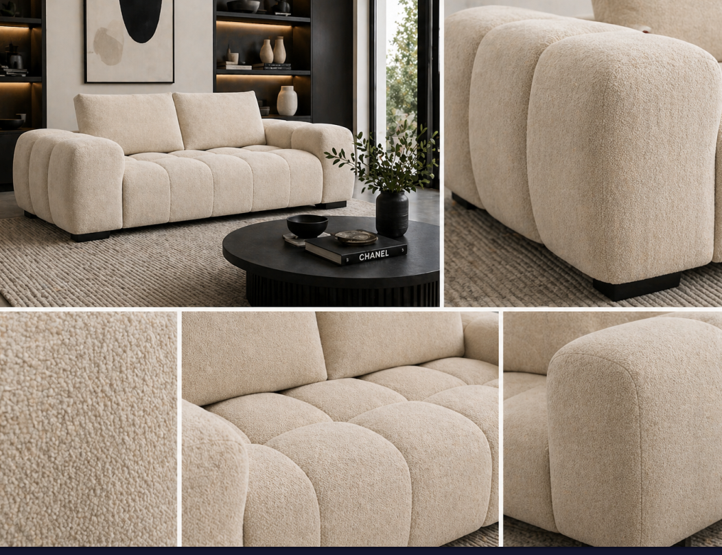 The Beige Ron Loveseat