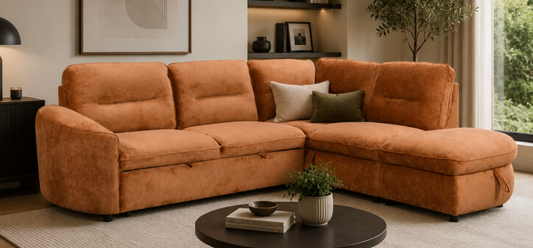 The Orange Town Sofa Bed - RHF