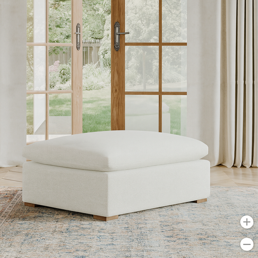 The Beige Lowell Ottoman