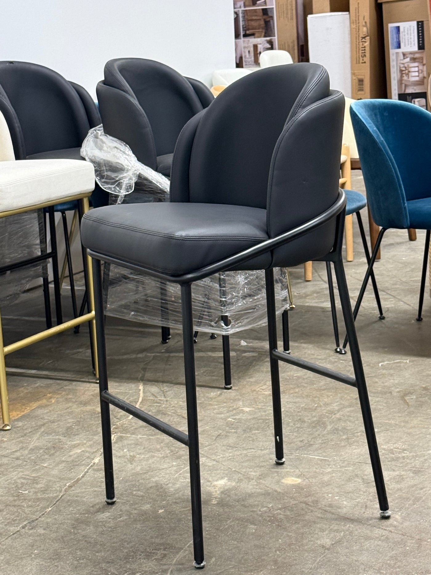 The Angelo Counter Stool - Black