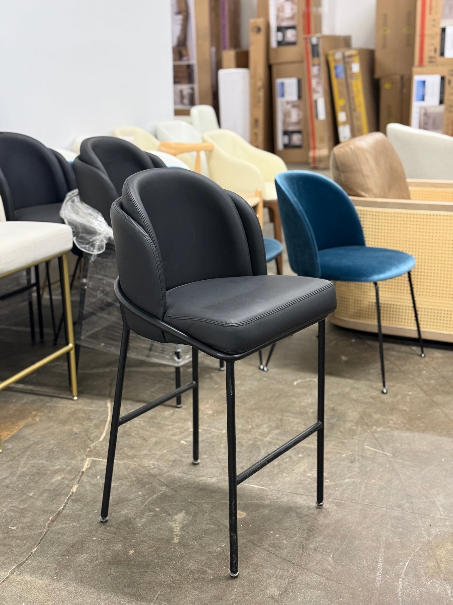 The Angelo Counter Stool - Black