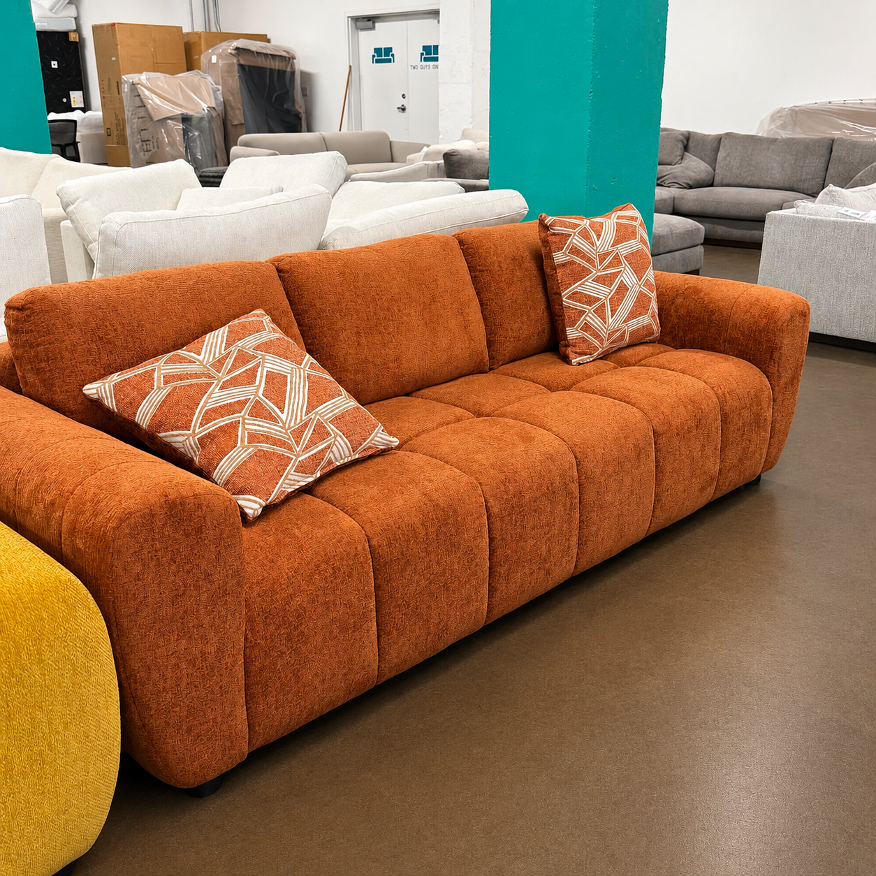The Orange Tease Sofa & Chair Set