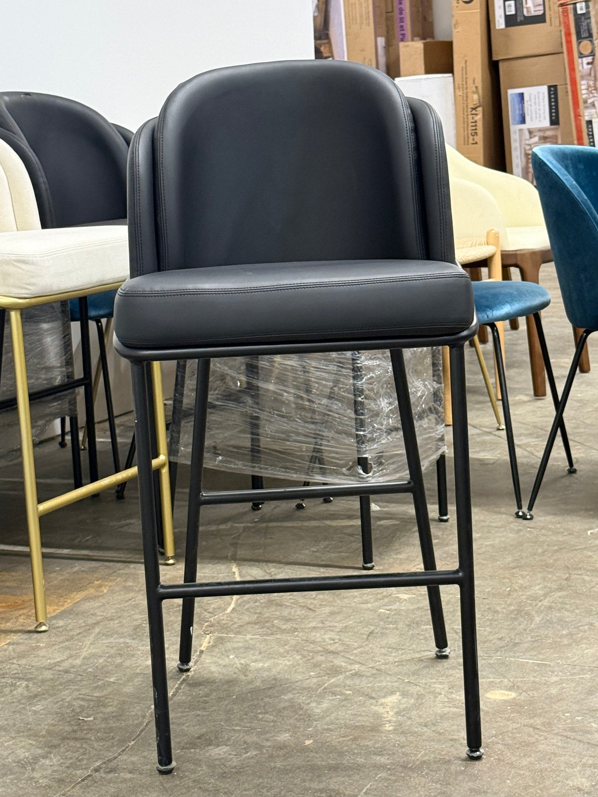 The Angelo Counter Stool - Black