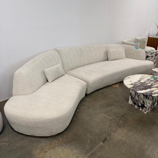 The Reya Curved Sectional - Pearl