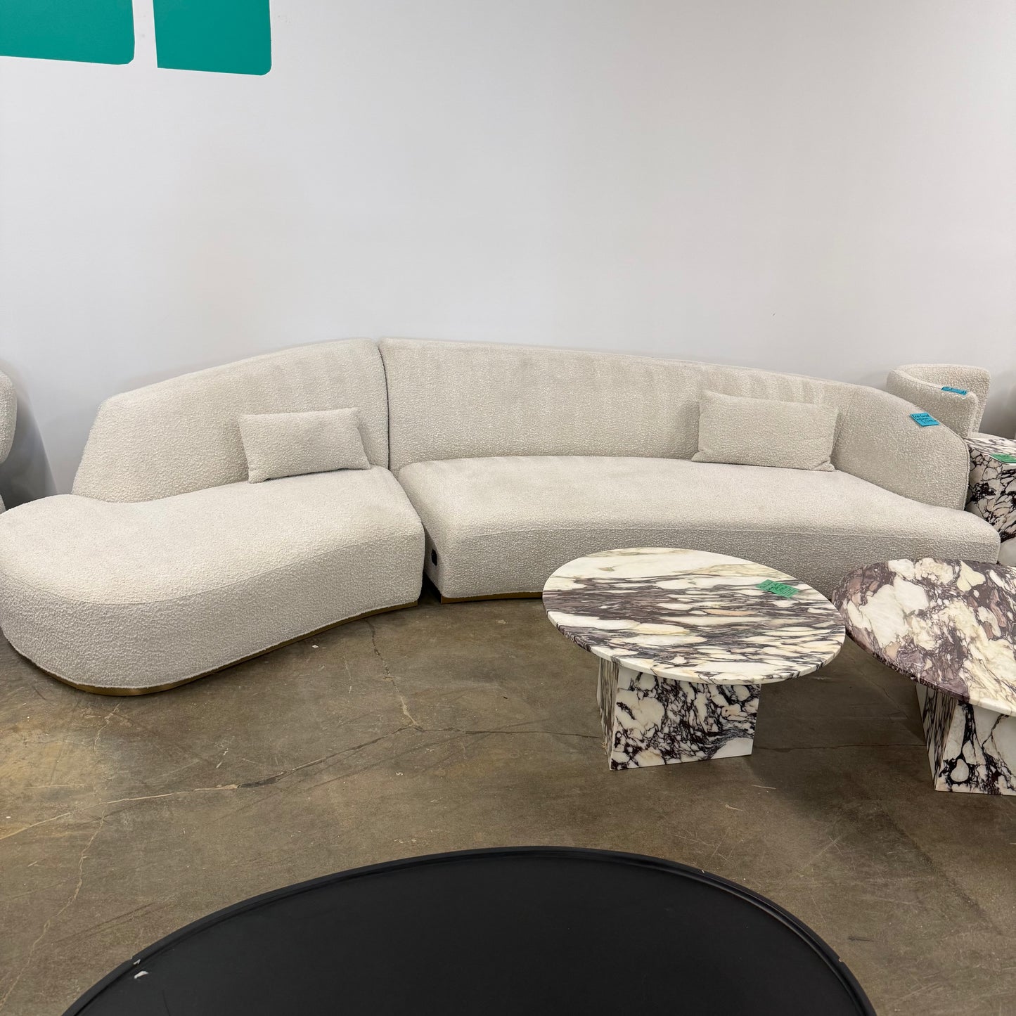 The Reya Curved Sectional - Pearl