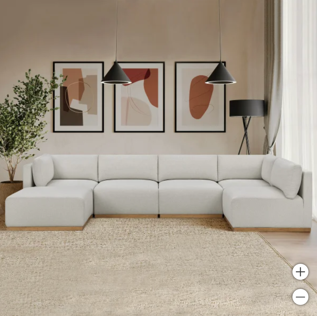 The Beige Murphy Sectional