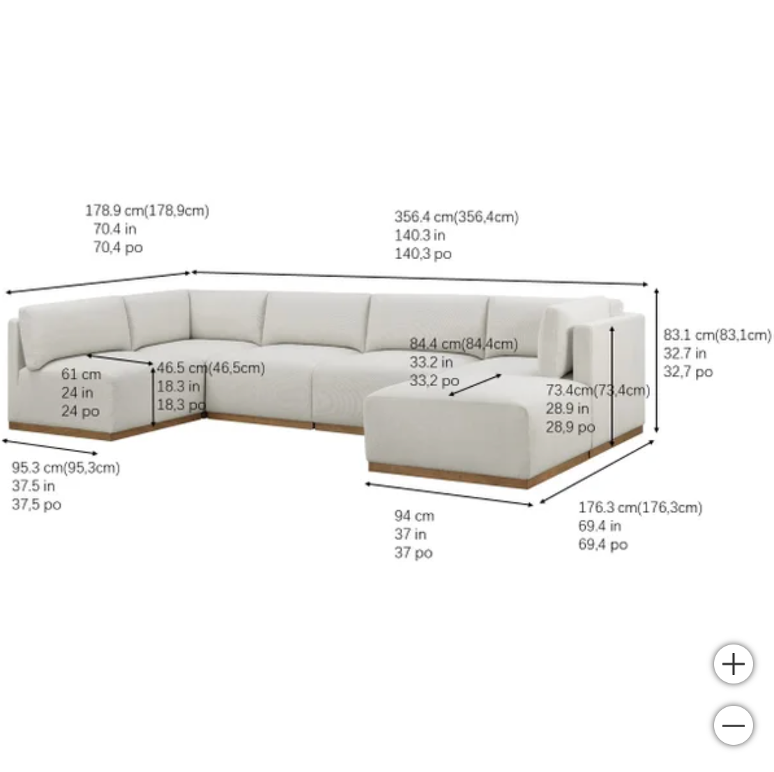 The Beige Murphy Sectional