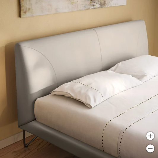 The Avery Top-Grain Leather King Bed Frame