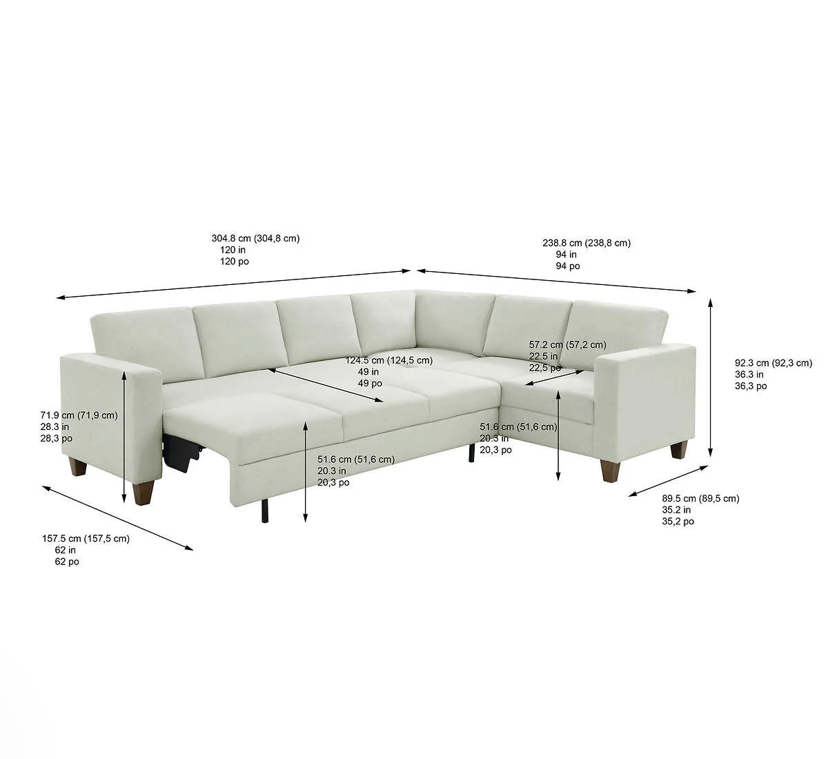 The Dillard Sleeper Sectional