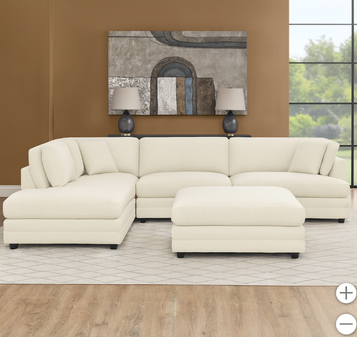 The Beige Wilson + Ottoman