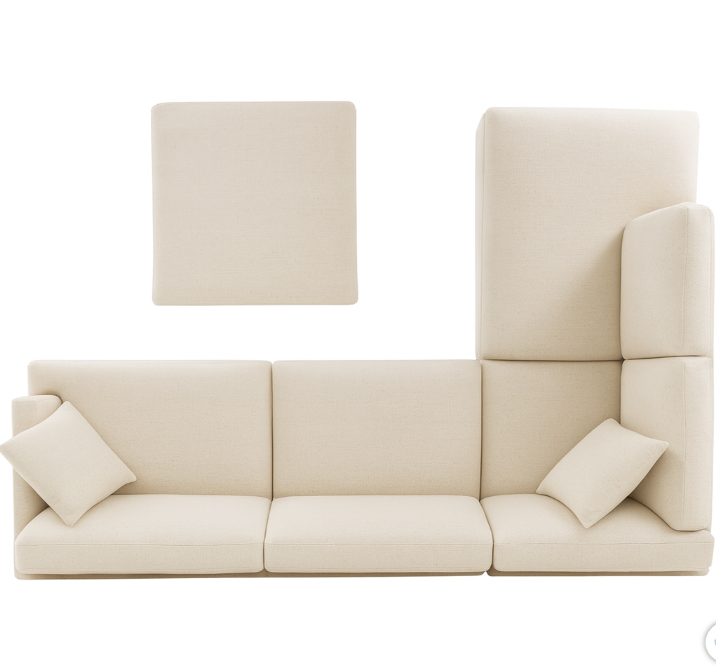 The Beige Wilson + Ottoman