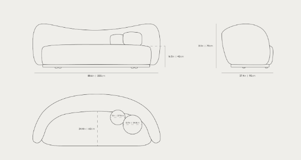 The Diane Sofa - Pearl