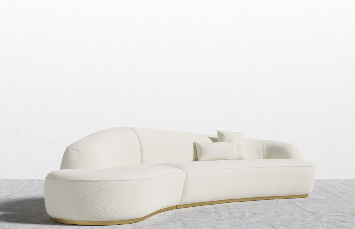The Reya Curved Sectional - Pearl