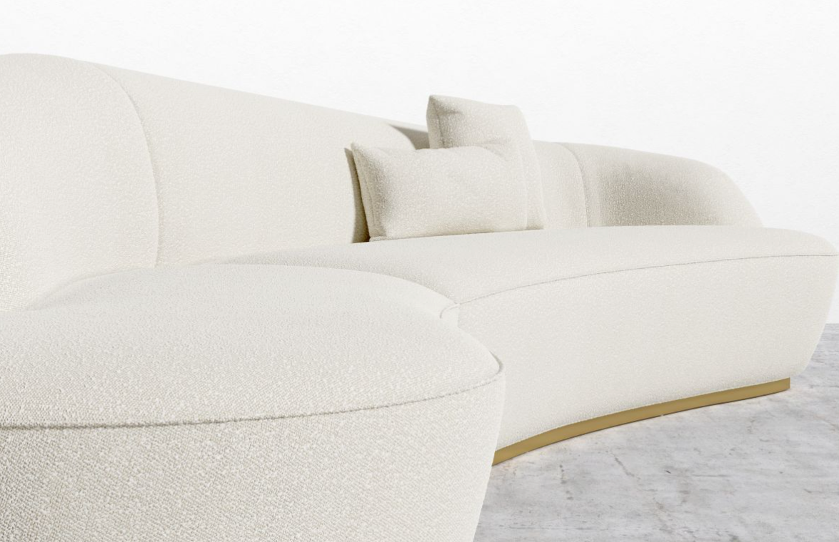 The Reya Curved Sectional - Pearl