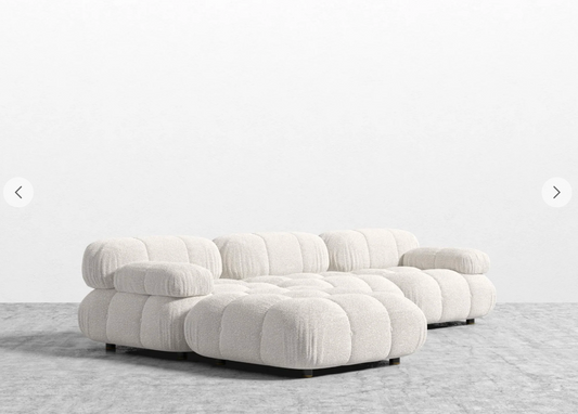 The Belia Sectional Sofa - Pearl
