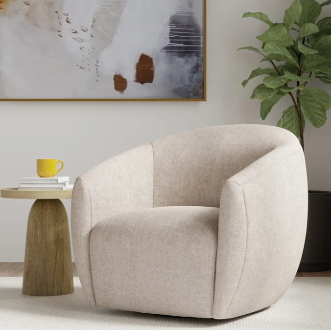 The Dixie Fabric Swivel Chair