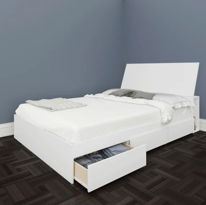 The Nexera Modern Double Storage Bed Frame