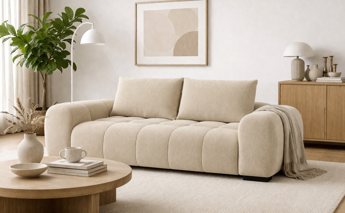 The Beige Ron Sofa