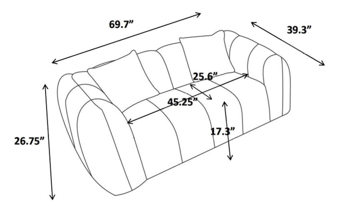 The Taupe Page Loveseat