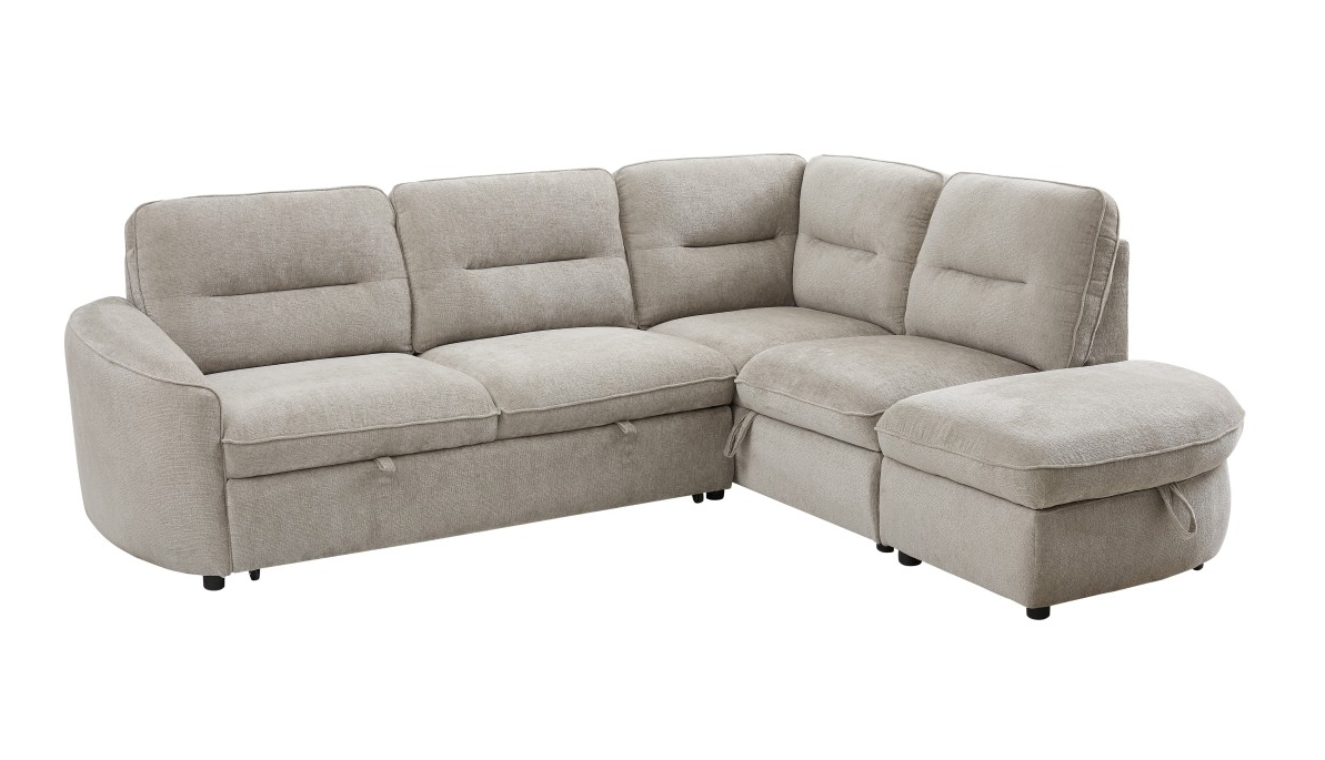 The Beige Town Sofa Bed - RHF