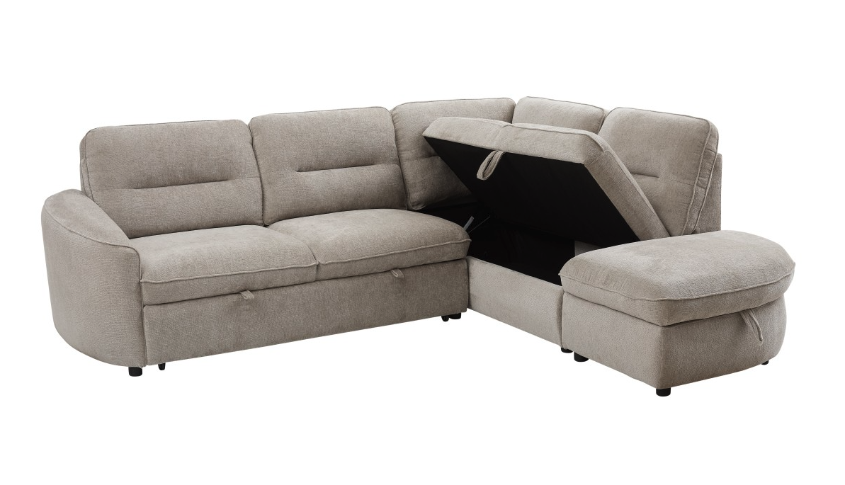 The Beige Town Sofa Bed - RHF