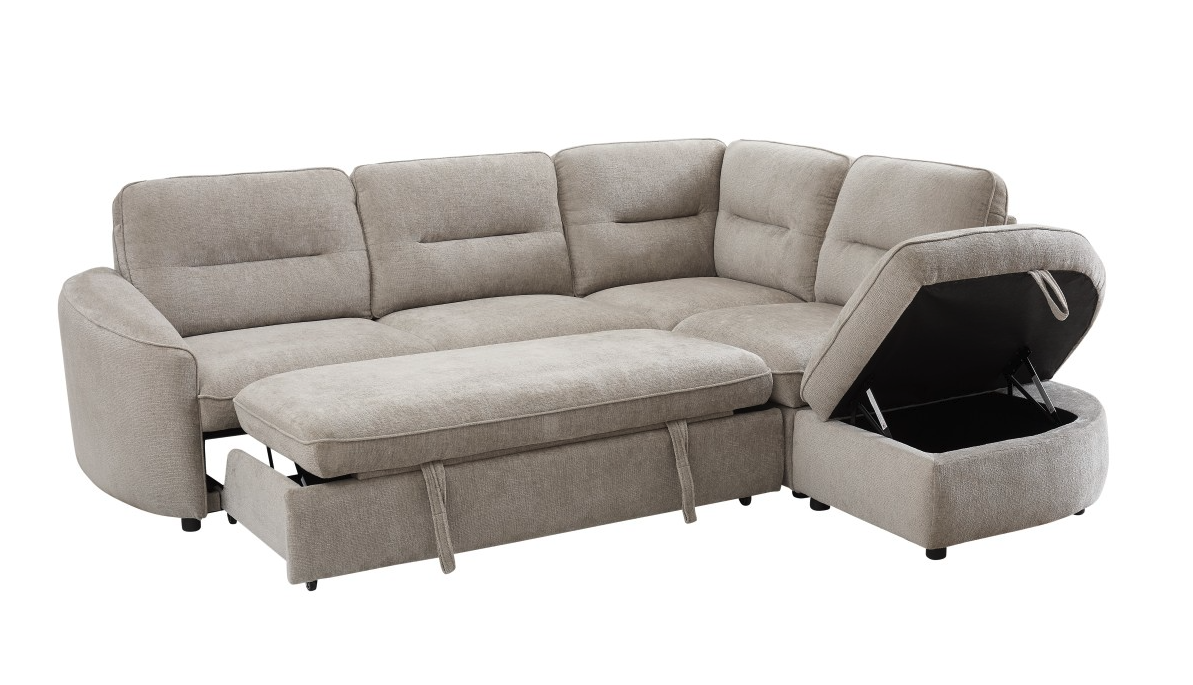 The Beige Town Sofa Bed - RHF