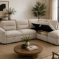 The Beige Town Sofa Bed - RHF