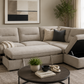 The Beige Town Sofa Bed - RHF