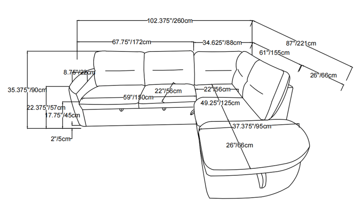 The Orange Town Sofa Bed