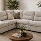 The Beige Town Sofa Bed - LHF