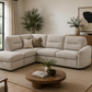 The Beige Town Sofa Bed - LHF