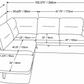 The Beige Town Sofa Bed - LHF