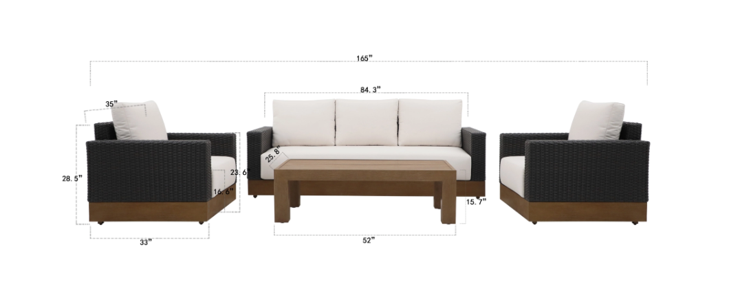 The Laurel 4-Piece Patio