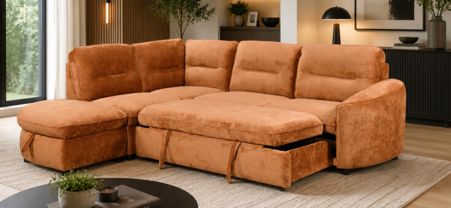 The Orange Town Sofa Bed - LHF