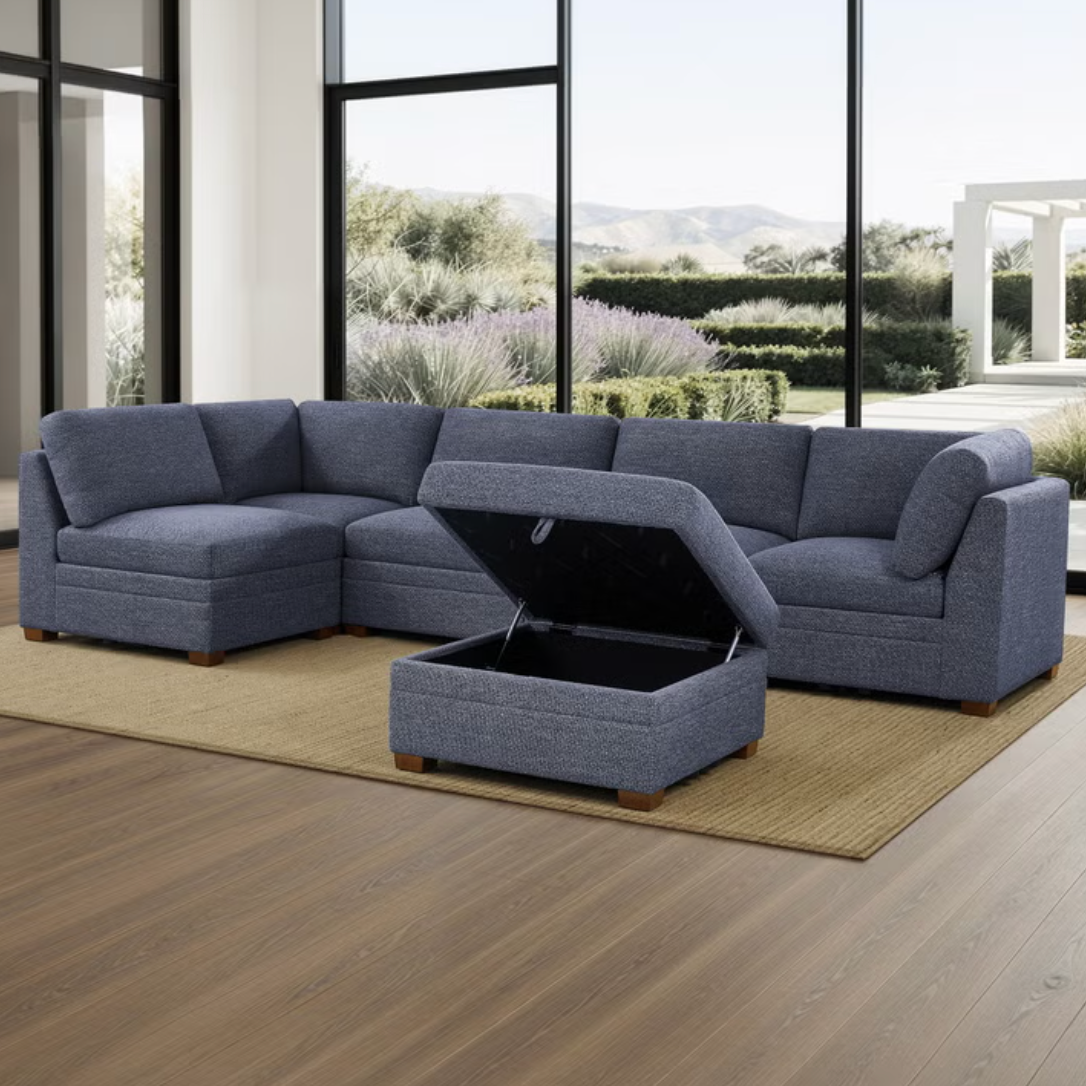 The Blue Non-Tuffed Woven Tisdale