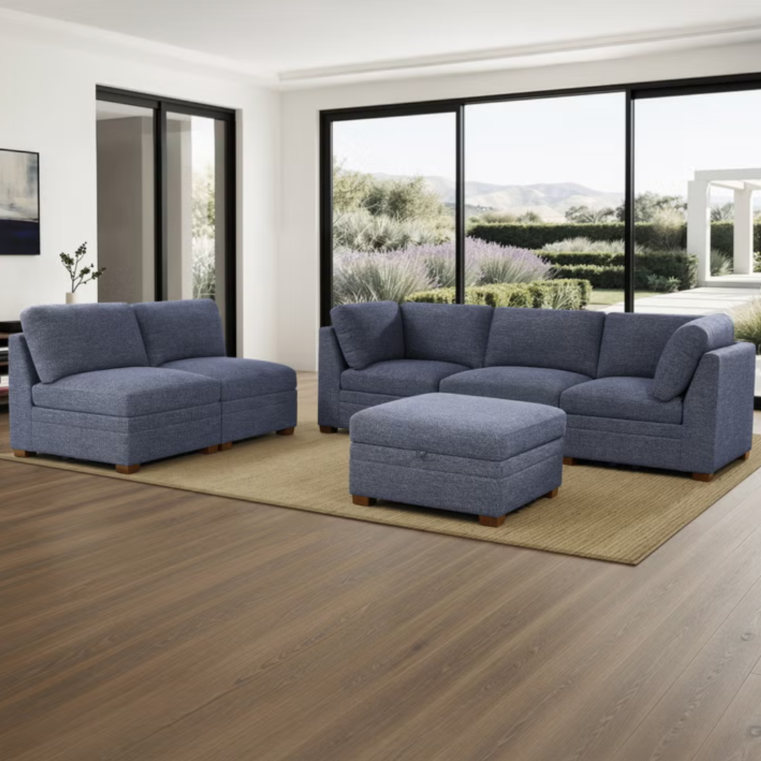 The Blue Non-Tuffed Woven Tisdale